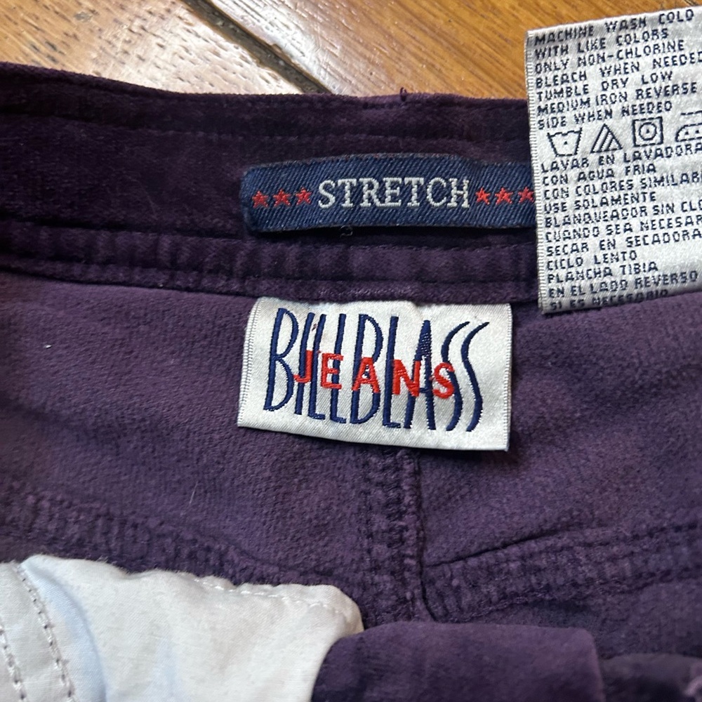 Bill Blass Deep Purple Stretch Velvet - Picture 6 of 8